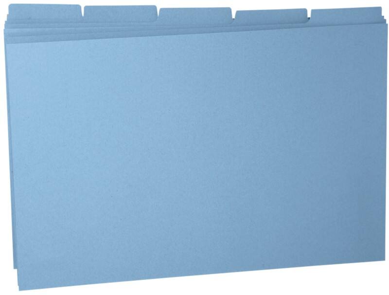 Guildhall Tabbed Folders Foolscap Blue Manila 34.5 x 24 cm Pack of 100
