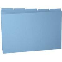 Guildhall Tabbed Folders Foolscap Blue Manila 34.5 x 24 cm Pack of 100