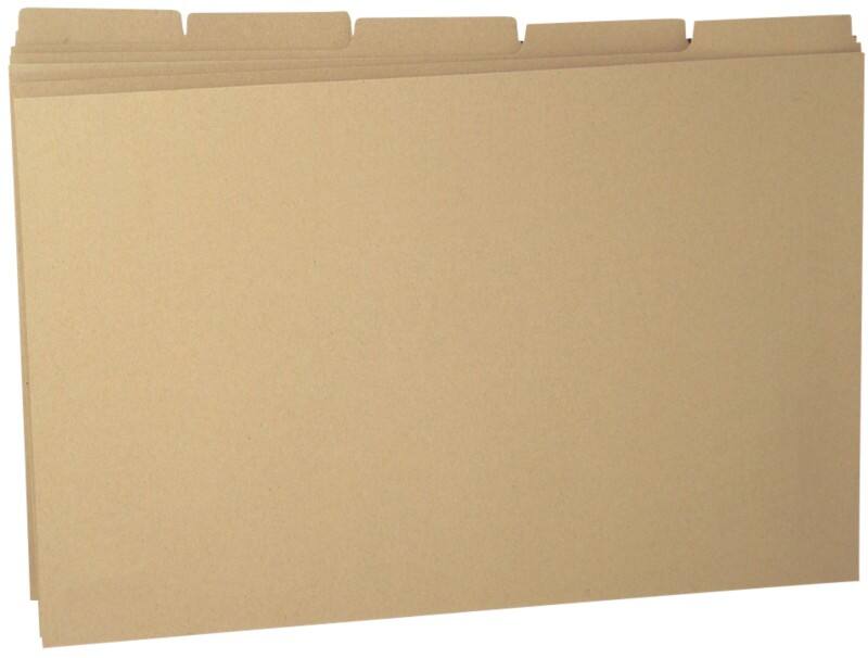 Guildhall Tabbed Folders Foolscap Buff Manila 34.5 x 24 cm Pack of 100