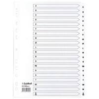 Guildhall Indices A4 White 20 Part Perforated Card A - Z