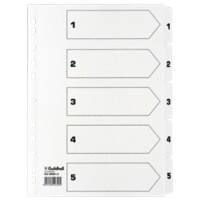 Guildhall Indices A4 White 5 Part Perforated Card 1 to 5