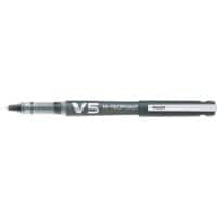 Pilot Hi-Tecpoint V5 Cartridge System Rollerball Pen Fine 0.3 mm Black Pack of 10