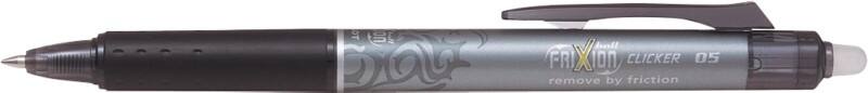 Pilot FriXion Ball Clicker Rollerball Pen Black 0.25 mm Fine Pack of 12