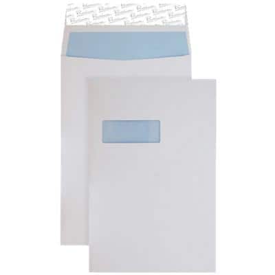 Premium Business Envelopes with Window C4 229 (W) x 324 (H) mm Adhesive Strip White 140 gsm Pack of 100