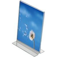 Stewart Superior Menu Sign Holder A4 1 Tier Freestanding Rectangular 21 (W) x 29.7 (H) cm Transparent