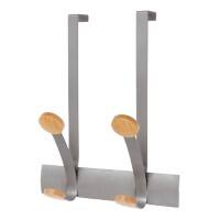 Alba Coat Rack 2 Hooks Silver
