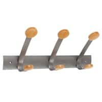 Alba Coat Rack 3 Hooks Silver