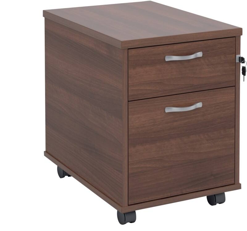 Dams International Mobile Pedestal 1 Drawer Lockable 426 x 600 x 567 mm Walnut