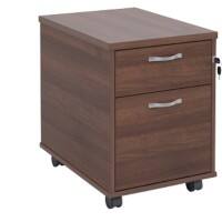 Dams International Pedestal with 2 Lockable Drawers MFC 426 x 600 x 567mm Walnut