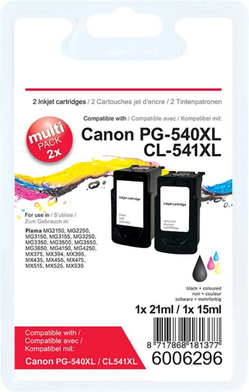 Canon PG540XL CL541XL - Remanufactured Canon PG540XL Black & CL541XL Colour  High Capacity Ink Cartridges - Ink Trader