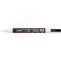 POSCA Uniball PC-3M Marker Pen White Fine Bullet 0.9 - 1.3 mm