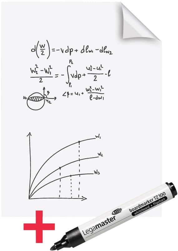 Legamaster Magic Chart Dry Erase Film Plain A1 25 Sheets