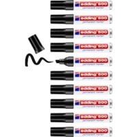 edding 500 Permanent Marker Medium Chisel 12 mm Black Refillable Pack of 10