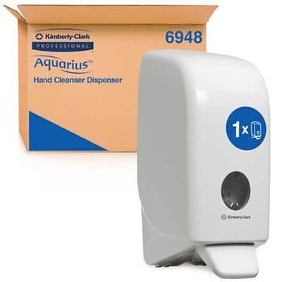 AQUARIUS Hand Cleanser Dispenser 6948 Refillable 1 L White Wall Mountable