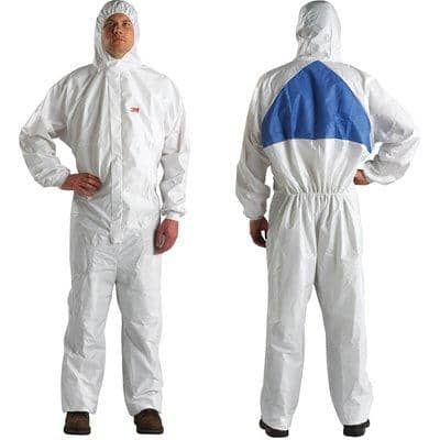 3M Overalls 4540 PU Coated Polyester L Light breathable White