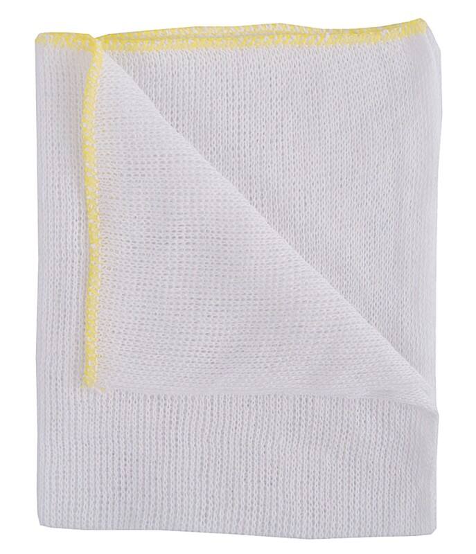 Robert Scott Dish Cloths Coloured Edge Yellow Pack of 10