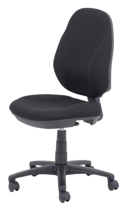 Realspace jura office chair basic tilt fabric optional armrest height adjustable black 110 kg jura 635 x 495 x 930-1,060 mm