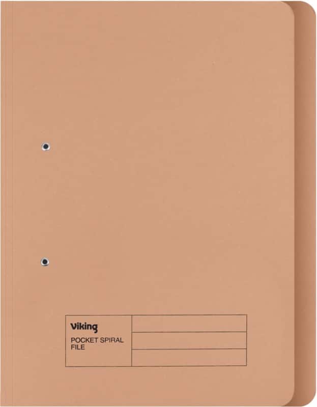 Viking Spiral File Folio Buff Manila 285 gsm 2 Holes Pack of 50