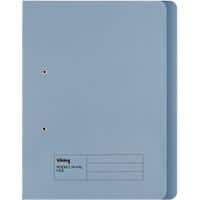 Viking Spring Coil Cut Flush Folder Blue Manila 285 gsm 2 Holes Pack of 50
