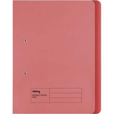 Office Depot Spring Coil Flat File Foolscap Red Manila 34.4 x 2.5 x 35.4 cm Pack of 50