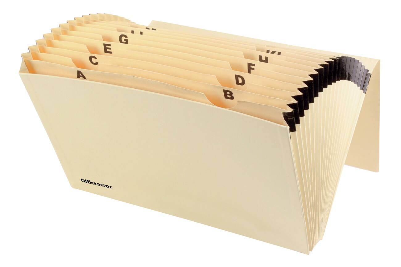 Office Depot Expanding File Foolscap Buff Cardboard | Viking Direct UK