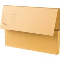 Viking Document Wallet Foolscap Manila Landscape 34.8 (W) x 3.2 (D) x 24 (H) cm Yellow Pack of 50