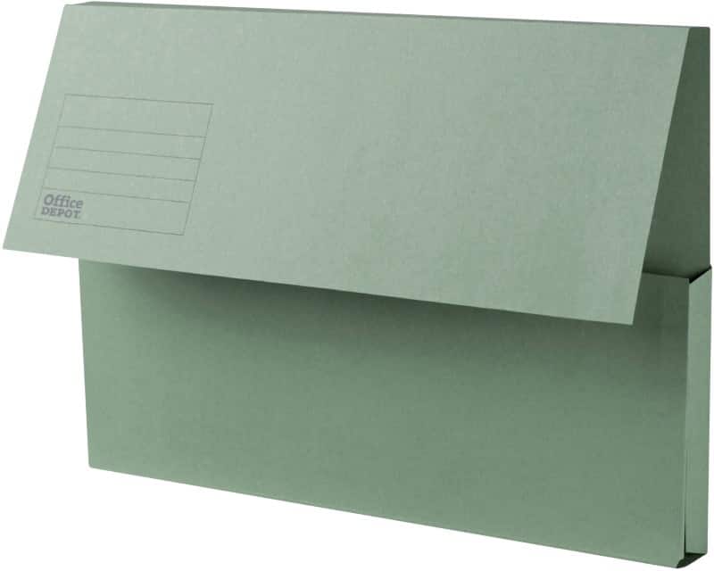 Viking Document Wallet Foolscap Manila Landscape 34.8 (W) x 3.2 (D) x 24.3 (H) cm Green Pack of 50