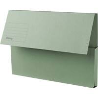 Viking Document Wallet Foolscap Manila Landscape 34.8 (W) x 3.2 (D) x 24 (H) cm Green Pack of 50