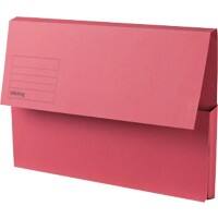Viking Document Wallet Foolscap Manila Landscape 34.8 (W) x 3.2 (D) x 24 (H) cm Red Pack of 50