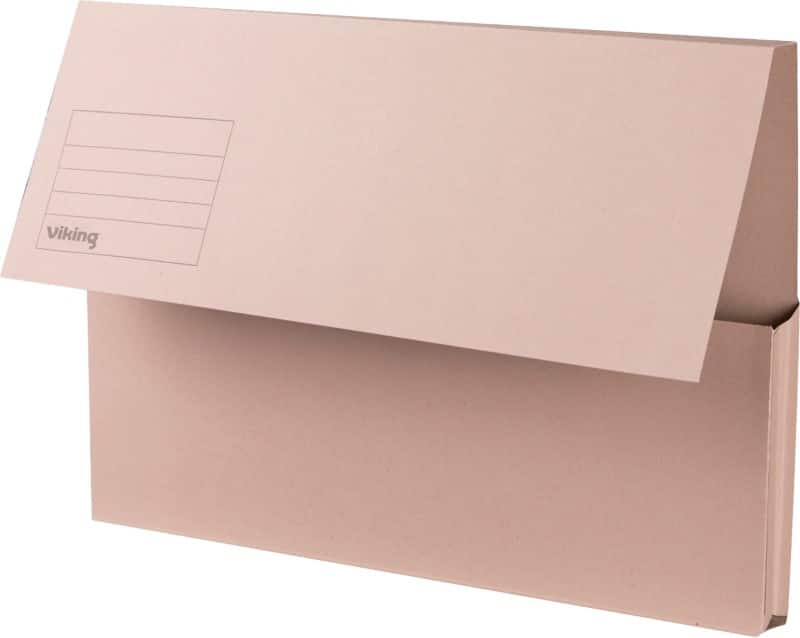Viking Document Wallet Foolscap Manila Landscape 35.4 (W) x 3.2 (D) x 24.3 (H) cm Buff Pack of 50