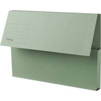 Viking Document Wallet Foolscap Manila Landscape 35.4 (W) x 3.2 (D) x 24 (H) cm Green Pack of 50