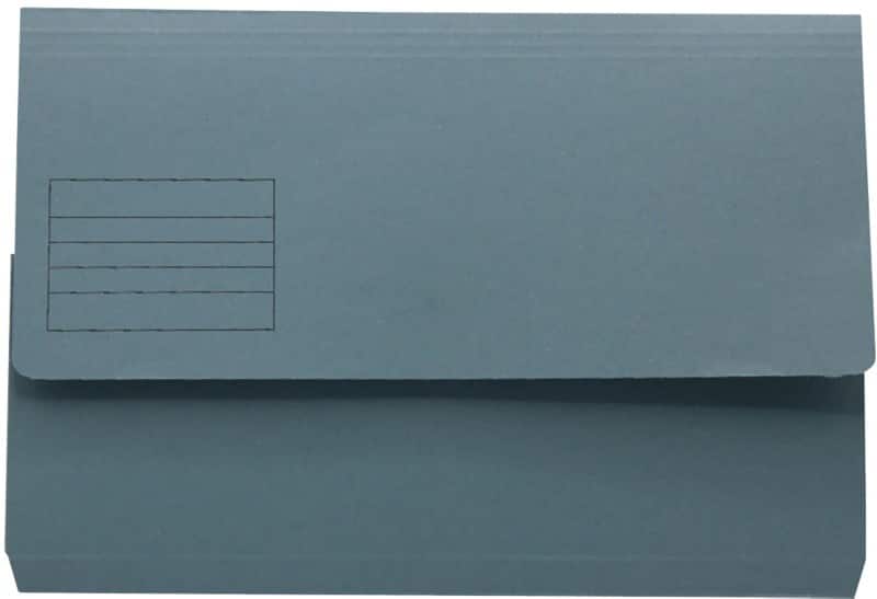 Viking Document Wallet Foolscap Manila Landscape 35.4 (W) x 3.2 (D) x 24.3 (H) cm Blue Pack of 50