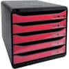 Exacompta Drawer Set Big-Box Plus Polystyrene Black, Red 27.8 x 34.7 x 27.1 cm