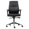 Realspace Synchro Tilt Ergonomic Executive Office Chair with 2D Armrest and Adjustable Seat London Bonded Leather Black