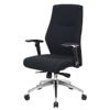 Realspace Synchro Tilt Ergonomic Executive Office Chair with 2D Armrest and Adjustable Seat London Fabric Black