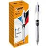 BIC 4 Colours 3+1 HB Retractable Ballpoint Pen with Mechanical Pencil Medium 0.4 mm Pack of 12