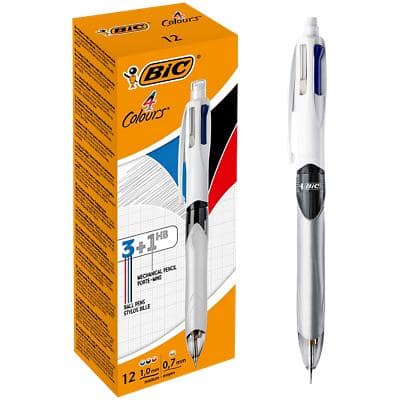 Black/Blue/Red Ink 1 Retractable Ballpoint Pen/Pencil 070330525580 BIC® 3 