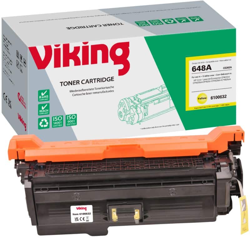 Viking 648A Compatible HP Toner Cartridge CE262A Yellow