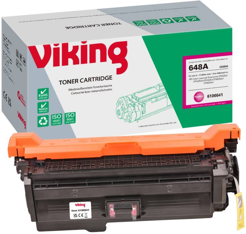 Viking 648A Compatible HP Toner Cartridge CE263A Magenta