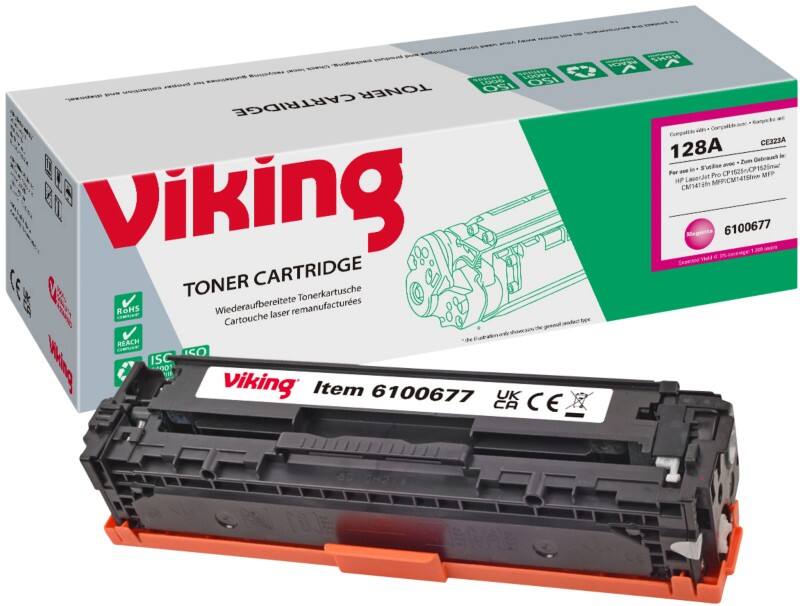 Viking 128A Compatible HP Toner Cartridge CE323A Magenta