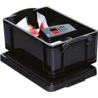 Really Useful Box Plastic Storage 9 Litre Black 255 x 395 x 155 mm