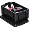 Really Useful Box Plastic Storage 9 Litre Black 255 x 395 x 155 mm