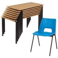 Advanced Furniture Classroom Pack Geo Blue 1200 x 600 x 710 mm 4Pack of 5