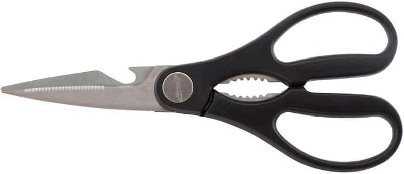 Genware Kitchen Scissors Stainless Steel 177.8 mm Black