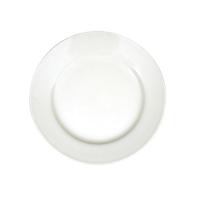 GENWARE Wide Rim Plate Vitrified Porcelain 26cm White Pack of 6
