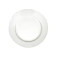 GENWARE Wide Rim Plate Vitrified Porcelain 17cm White Pack of 6
