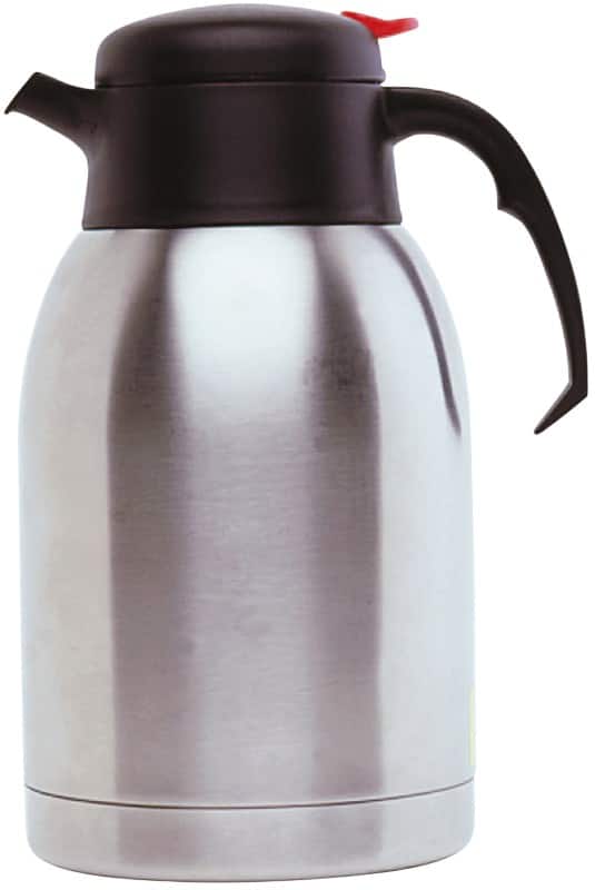 Genware Push Button Jug Stainless Steel 1.5 L Silver
