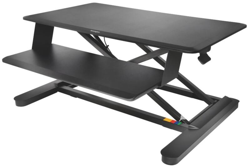 Kensington Height Adjustable Sit Stand Desk 825 x 1,025 x 200 mm K52804WW Black