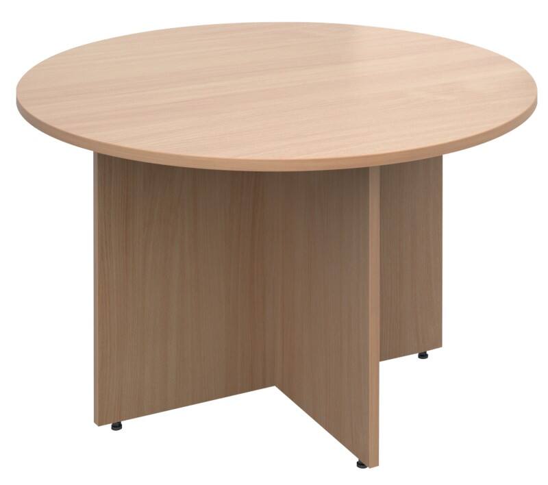 Dams International Circular Conference Table Beech Arrow Head 1,200 x 1,200 x 725 mm