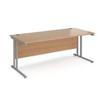 Dams International Premier Desk Beech Silver 1,800 x 800 x 725 mm